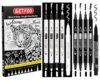 GETFOO Black & White Acrylic Paint Pens, Dual Tip, 0.7mm Fine Nibs 10 Pack