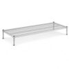 Getzi 24" x 60" x 8" Chrome Wire Dunnage Shelf, NSF Certified Commercial Floor Storage Rack, Heavy Duty 4-Post Elevated Shelf for Restaurant, Pantry and Warehouse