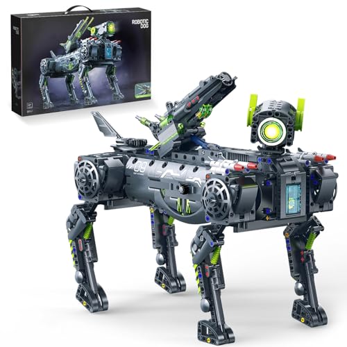 GEVINST Robot Robotic Dog Building Set for Boys Ages 8-12, 1609 Pieces STEM Animal Toys Model Building Kit, Gift for Adults Kids Teens Ages 8-14 (Static)