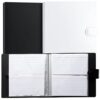 Geyee 2 Pcs 3 x 5 Inch Index Card Holder Binder Note Book Recipe Card Organizer Pouches Clear Plastic Sleeves Flashcard Filing Products with Divider for Office, Total 160 Page, Hold 320 Piece