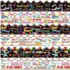 Geyee 84 Pieces 83 Feet Classroom Bulletin Board Borders Scalloped Rainbow Bulletin Board Trim Adhesive Decorations Colorful for Chalkboard, 6 Designs(Elegant Style)