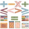 Geyoga 15 Pcs Educational Math Posters Set for Elementary Classroom Symbol Keywords Vocabulary Addition Subtraction Multiplication Division Posters for Middle School Homeschool Supplies(Boho Color)