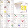 Geyoga 72 Pcs Playclay Dough Mats for Kids Rainbow Star Flower Play Mats Card for Clay or Dough Back to School Preschool Craft Suppliesfor Toddler Kid 2-6 Years Back to School Classroom Educational