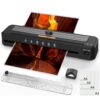 GFJYKDL Good Homie Laminator Machine,w/40 Laminating Sheets,Fillet * 1, Hole Punch * 1,ABS Film Release Key,Fast Warm-up,for Training Materials,Documents,Posters