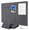G Gamit 0.47" Thick Felt Pin Board 36"x24" Large Cork Board Alternative 6 Pack 11.81"x11.81"Felt Bulletin Board Wall Tiles Notice Board with 30 Pushpins for Home Office School(Fine-Charcoal Grey)