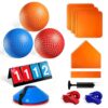 GGV Kickball Set with Bases and Ball, 24 Pcs Kickball kit Outdoor Game