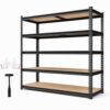 GH Garage Shelving, Heavy Duty 5 Tier Adjustable Metal Shelving Unit, 2500 lbs Capacity, Storage Rack, 15.7" D x 35.4" W x 72" H, Garage Basement Pantry Utility Storage Shelf for Home & Warehouse
