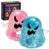 Ghost Squishy Glitter Halloween Spooky Ghost Squeeze Stress Ball Cute Slow Rising Anxiety Relief Sensory Fidget Tool Realistic Giant Halloween Squishies Dough Clay for Home Office Adults