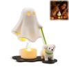 Ghost Walking Dog LED Night Light, Cute Halloween Puppy Figurine with Warm Soft LED Glow, Cozy Tabletop Decor for Home Office Shelf Mantel Tiered Tray Party