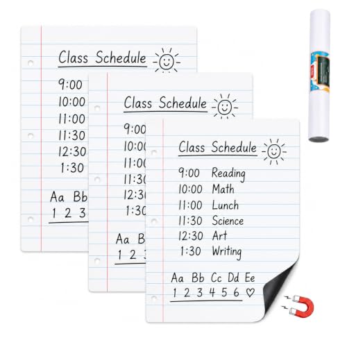 Giant Magnetic Lined Paper Whiteboard 28 X 22 Inch Dry Erase Reusable Notebook Sheet Classroom Homeschool Supplies Perfect for Teaching Writing Practice to Do Lists Daily Planning
