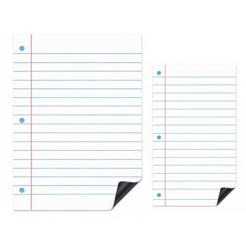Giant Magnetic Lined Paper Whiteboard, Magnetic Notebook Lined Paper for Classroom Whiteboard Reusable Chart Dry Erase Papers for Teacher 22" X 28"/16" X 24" for Teaching, Writing Practice