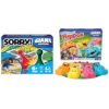 Giant Sorry! and Hungry Hungry Hippos Giant Edition Board Games Bundle - Oversized Indoor Outdoor Family Games for Ages 4 and Up