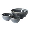 Gibson Elite Sandy Pines 4 Piece Nesting Bowl Set, 4”, 5.5”, 7” & 9” Round Stoneware Bowls, Reactive Glaze Finish, Blue, Mixing, Prep & Serving Bowls, Microwave & Dishwasher Safe