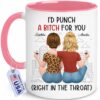 GiftAyntek Personalized Bestie Mug - Friendship Gifts - I Will Do It Custom Coffee Cup - Mother's Day, Birthday Gifts For Friends, BFF, Sisters, Women