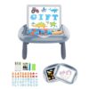 Gift for 1-2 Years Old Boy, Boy Toys with Magnetic Letters and Numbers, Portable Doodle Board Easel, Learning and Educational Toy for 1-2 Years Old Boys (Blue)