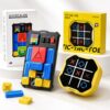 GiiKER Super Slide and Tic Tac Toe Bolt Bundle, 2 Handheld Brain Teaser Games for Kids Ages 6+, STEM Puzzle Toys for Travel, Road Trips, Family Game Night, Birthday Gifts for Boys Girls Teens
