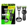 Gillette Labs Razor Duo Pack, 1 Face Razor, 1 Body + Intimate Razor, 2 Razor Blade Refills (1 Face, 1 Body)