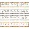 Gilprop 12 Pcs Cursive Alphabet Line Cursive Bulletin Board Set Classroom Alphabet for Wall Number and ABC Wall Decor for Preschool English Poster Kindergarten Primary School Home(Colorful,Confetti)