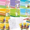 Gilprop 168pcs Christian Bunny Coloring Books with Crayon for Kid Religious Mini Coloring Book Bulk Bible Story Activity Gift for Summer VBS Sunday Church Vacation Bible School Craft DIY Party Favor