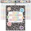 Gilprop 2026-2027 Composition Notebook Teacher Record Book 8.5" x 11" Pastel Face Gradebook for Teacher Classroom Spiral Bound Planner Double Sided Printing Pattern Color Office Supplies School Favors