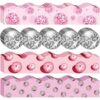 Gilprop 80 Pcs Pink Disco Ball Classroom Bulletin Board Borders 2.76 in x 91.8 ft Back to School Self Adhesive Scalloped Borders Decorations Stickers Trim for Office School Blackboard Chalkboard Desk