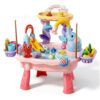 Ginwrek Toddler Water Table Play Sink with Running Water, 12-in-1 Plastic Kids Table, Toddler Play Center with Electric Circulation System