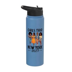 Girls Trip New York 2027 Melanin Queen Group Stainless Steel Insulated Water Bottle