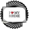 Girly Bathroom Decor, Funny Sticker Funny Tumbler Quote Stickers, Unique No Residue Decals for Luggage | Gathering Party Favor Custom I Love My Birdie(8X12CM)