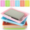 gisgfim 12 Pack Letter Size Flat Storage Paper Tray Organizer Bin Tray Plastic Stackable File Organizer for Classroom Library School Office Teacher Desktop Book Organization (Pastel)