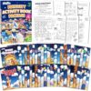 gisgfim 48 Pcs Mini Christmas Nativity Activity Books Bulk for Kids Age4-12 Mini Christmas Coloring Book Maze Word Scramble More for Religions Party Goodie Bags Stuffers Sunday School Classroom Favors