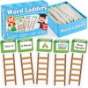 gisgfim 48 Word Ladders Flip Books Sight Words Flash Cards Kindergarten Reading and Spelling Games Phonics Games Flash Cards Preschool Learning Activities for Kindergarten Classroom