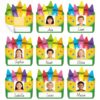 gisgfim 54PCS Crayon Box Book Desk Name Tags Students Photo Nameplates for Classroom Crayon Self Adhesive Name Tags Labels Stickers with Photo for Back to School Desk Bins Cubbies Supplies Decorations