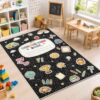 gisgfim Classroom Rugs Elementary 5x7.6ft Classroom Seating Rug Large Preschool Carpet Composition Theme Playroom Rug Seating Decor Carpet for Students Teaching Playroom Elementary(Composition)