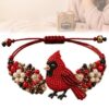 GIUPDJU DIY Beaded Bracelet Making Kit, 3D Animal Bead Craft Kit for Beginners, Creative Jewelry Supplies with Charms and Beads, Adults & Craft Lovers, Full-Color Instruction Sheet(Cardinal)