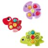 Givzan 3PCS Dinosaur Suction Cup Toys for 1 Year Old Boys Girls | Sensory Baby Bath Toys for Toddlers 1-3 | Infant Travel & Window Toys | Birthday