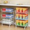 Giwil 3-Tier Rolling Pantry Organizers Fruit Vegetable Storage Basket Cart