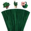 Giwrmu 100 Pcs Pipe Cleaners Chenille Stem, Dark Green Pipe Cleaners Craft