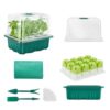 GizmoBox Seed Starter Tray with Humidity Dome, 2-Pack 12-Cell Silicone Seedling Starter Trays, Reusable Germination Kit for Indoor Gardening (A Set of 2 Pieces)