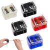 Gjinxi 5-Pack Dual Hole Eye Liner & Lipliner Pencil Sharpener, Manual, Steel, Makeup Sharpeners