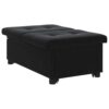 GKMBCVDFR Velvet Sofa Bed Black 76.38 x 26.38 x 32.28 in