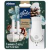 Glade PlugIns Starter Kit, Air Freshener, Twinkling Pine & Cedar, 1.34 fl oz, 1 Warmer + 2 Refills
