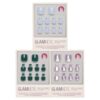 Glamnetic Press-On Toenails Bundle - Blueberry Milk, Emerald Green & Oyster | Salon Quality Fake Toenails Kit | Blue, Green & Pearl Pedicure Toenails for At-Home Pedicures