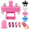 Glass Bead Cat-Eye Nail Magnet Tool with 360° Rotating Control，Pink