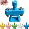 Glass Bead Nail Magnetic Tool, Nail Magnet Spinner for Cat Eye Gel, 3D Cat-Eye Manicure Tool, Get the Perfect Center Round Cat Eye Effect (Blue)