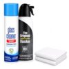 Glass Cleaner & Air Duster Combo Cleaning Kit with 2 Microfiber Cloths