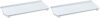 Glass Desktop Computer Pad, 18" x 6", Whiteboard, Dry Erase Surface, White Surface (GDP186), 2 Set