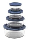Glass Food Storage Containers with Lids, 8 Piece Set