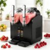 GLBMXDD Dual Tank Commercial Slushy Maker, 430W, 2x2L LED Display Black