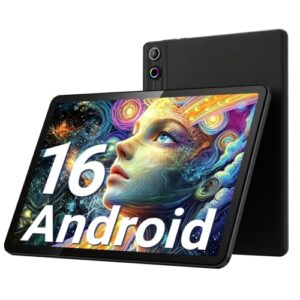 Gleeso Tablet, 2026 Latest 10 Inch Android 16 Tablet, 24GB+64GB+1TB TF, 6000mAh Battery, Fast Charging, HD Display, Widevine L1, Dual Camera, Face ID, Split Screen, Light, Portable