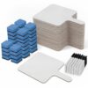 Glenmal 100 Pack Dry Erase Answer Paddle Set 8.2 x 7 Inch Double Sided Handheld Whiteboards with 100 Erasers and 100 Markers Dry Erase Boards for Students Teachers School Classroom Whiteboard Supplies